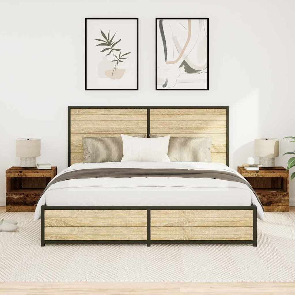 Κομοδίνο 2 pcs Παλιό ξύλο 50 x 40 x 45 cm Επεξεργασμένο ξύλο - Pakobazaar