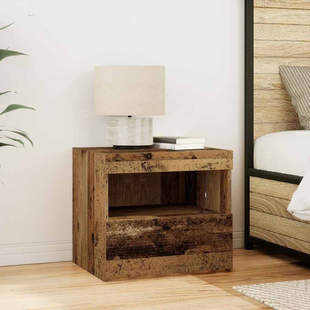 Κομοδίνο 2 pcs Παλιό ξύλο 50 x 40 x 45 cm Επεξεργασμένο ξύλο - Pakobazaar