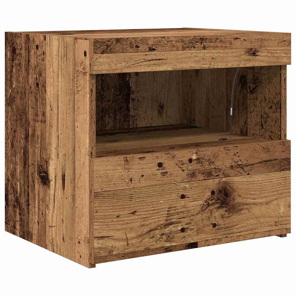 Κομοδίνο 2 pcs Παλιό ξύλο 50 x 40 x 45 cm Επεξεργασμένο ξύλο - Pakobazaar