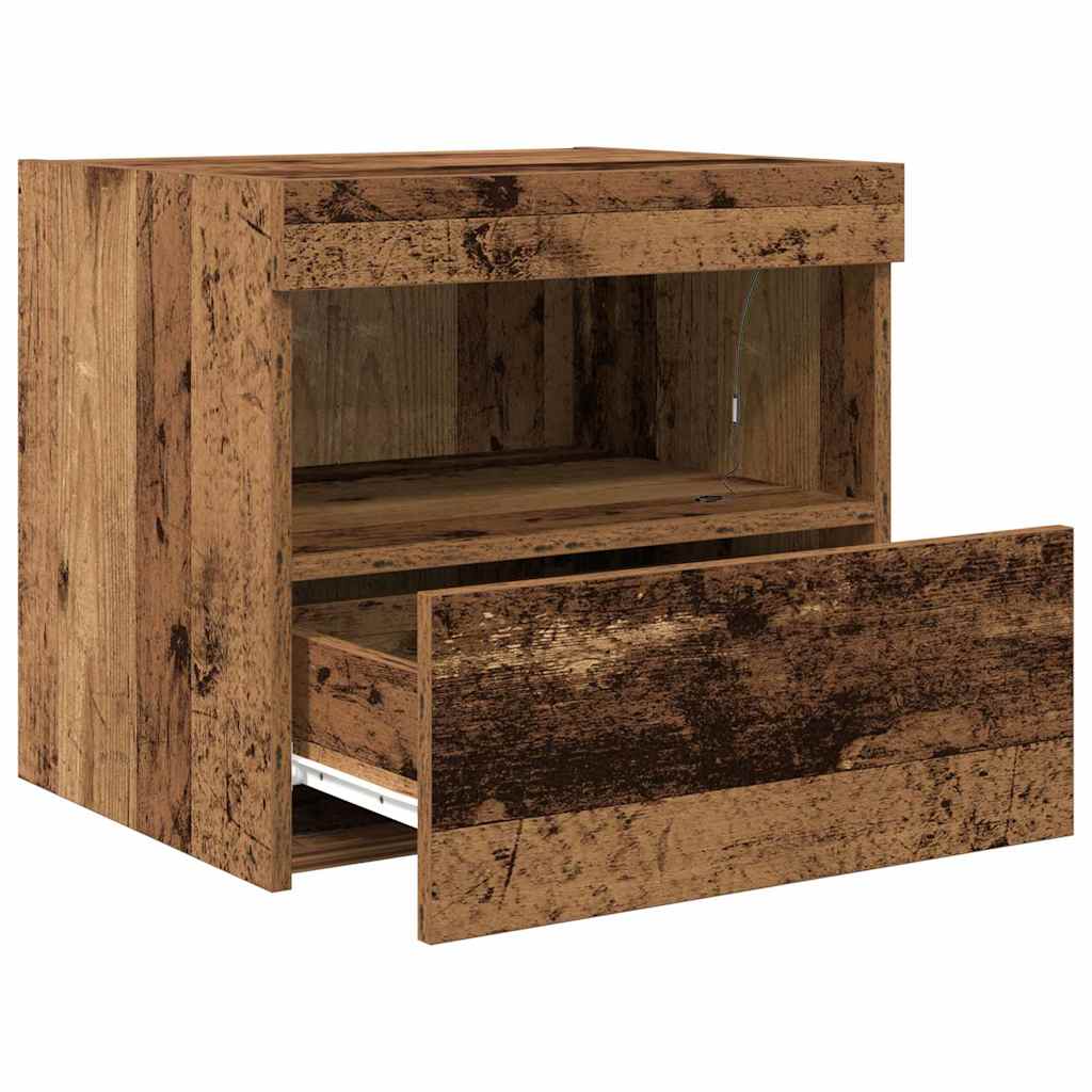 Κομοδίνο 2 pcs Παλιό ξύλο 50 x 40 x 45 cm Επεξεργασμένο ξύλο - Pakobazaar