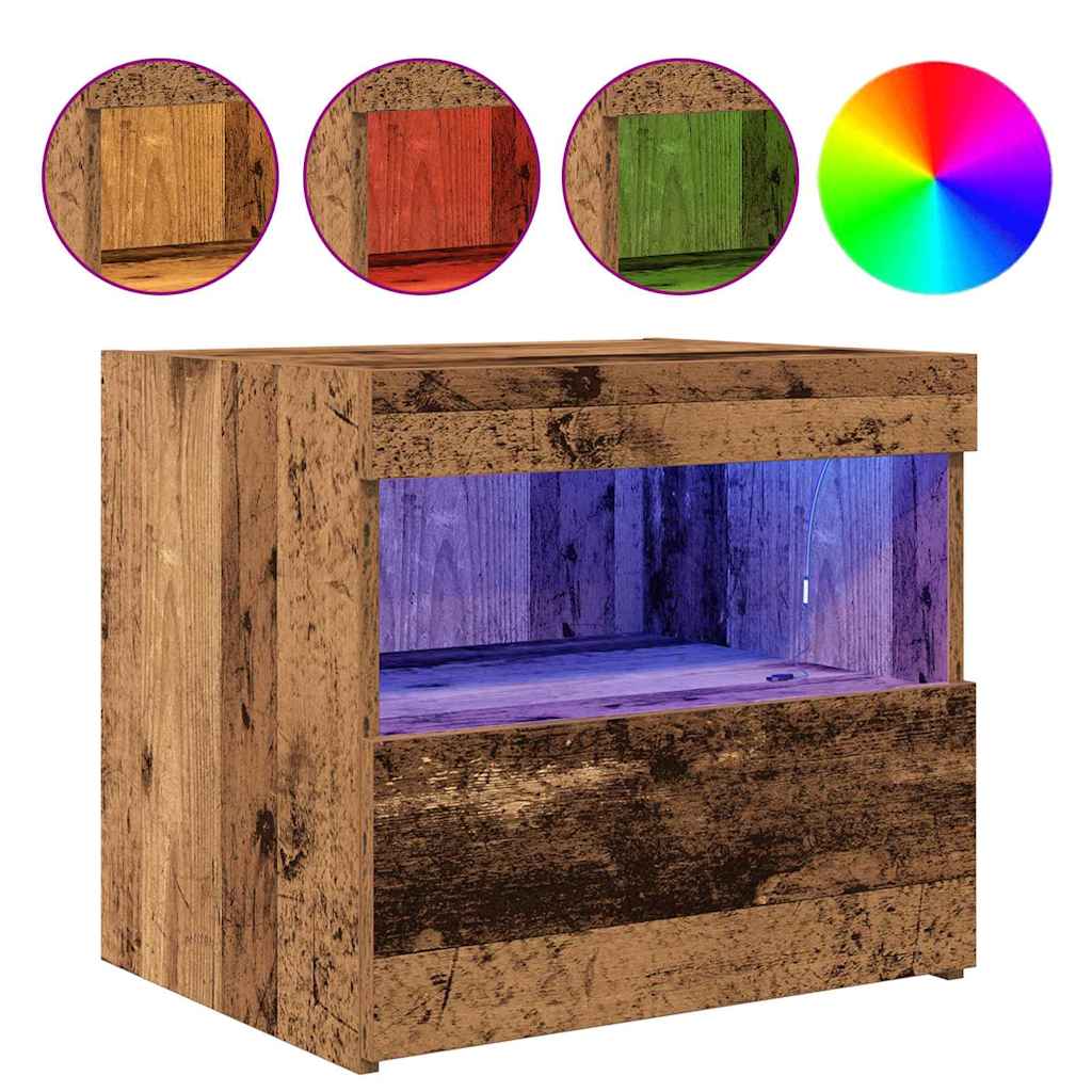 Κομοδίνο 2 pcs Παλιό ξύλο 50 x 40 x 45 cm Επεξεργασμένο ξύλο - Pakobazaar