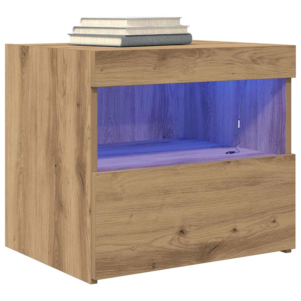 Κομοδίνο Artisan Oak 50 x 40 x 45 cm Επεξεργασμένο ξύλο - Pakobazaar