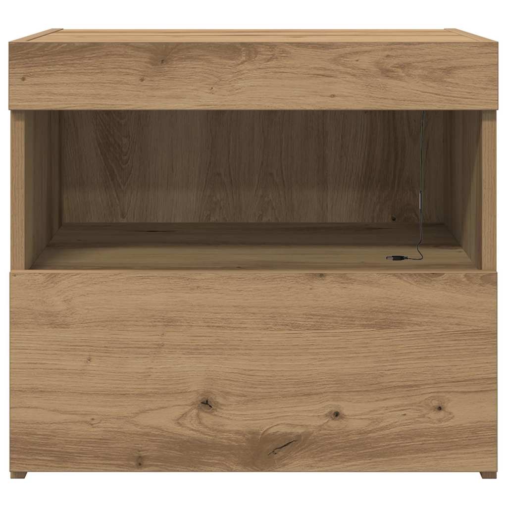 Κομοδίνο 2 pcs Artisan Oak 50 x 40 x 45 cm Επεξεργασμένο ξύλο - Pakobazaar