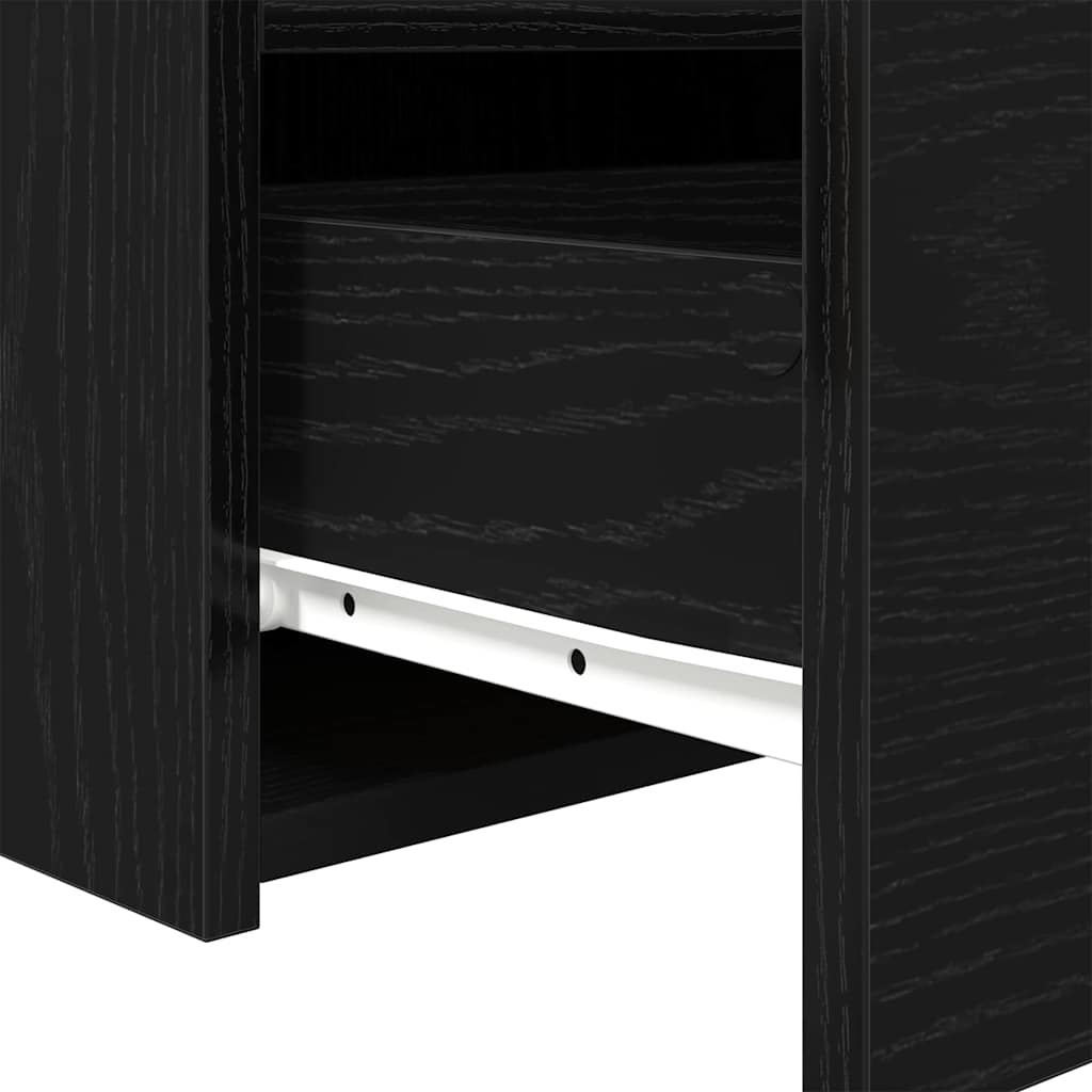 Κομοδίνο Μαύρη Οξυά 50 x 40 x 45 cm Επεξεργασμένο ξύλο - Pakobazaar