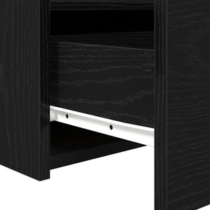 Κομοδίνο Μαύρη Οξυά 50 x 40 x 45 cm Επεξεργασμένο ξύλο - Pakobazaar