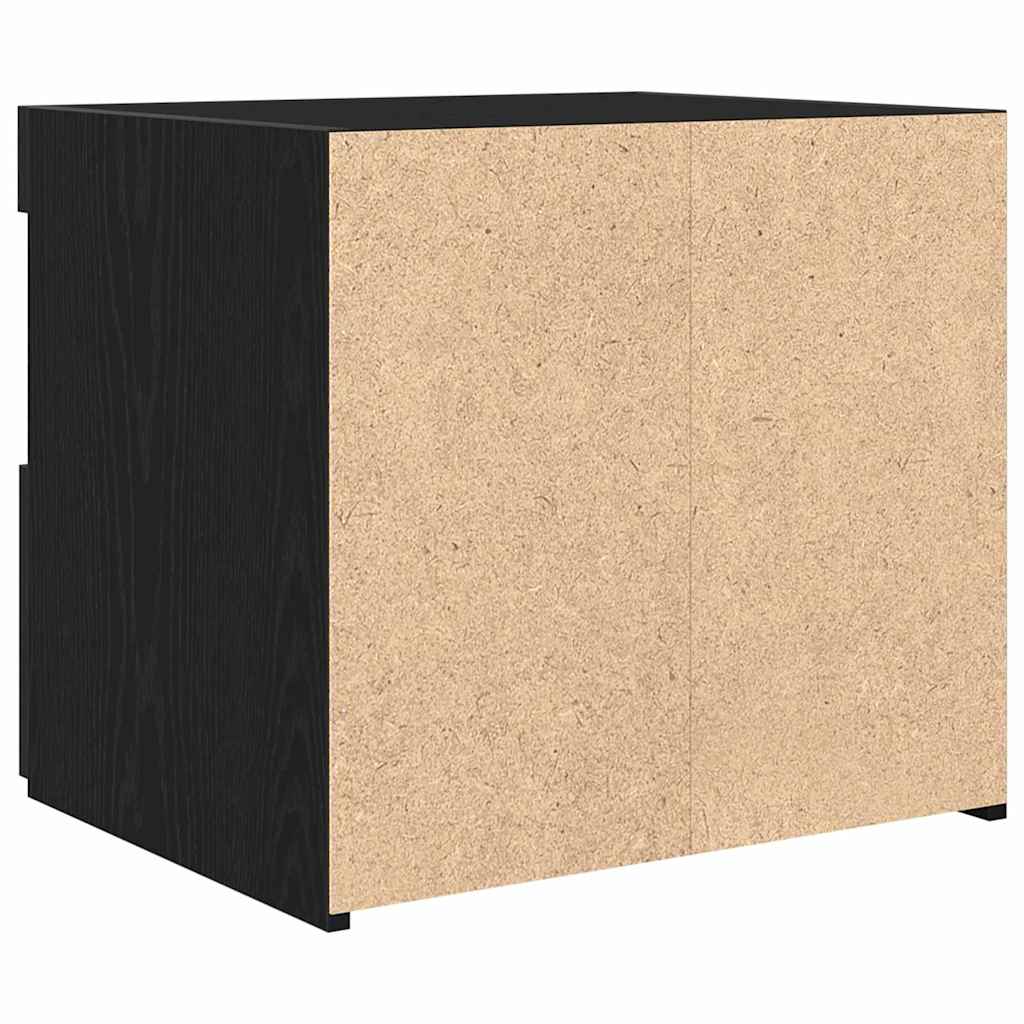 Κομοδίνο Μαύρη Οξυά 50 x 40 x 45 cm Επεξεργασμένο ξύλο - Pakobazaar