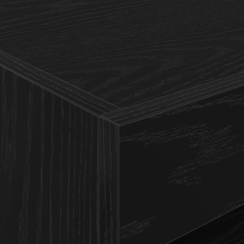 Κομοδίνο 2 pcs Μαύρη Οξυά 50 x 40 x 45 cm Επεξεργασμένο ξύλο - Pakobazaar