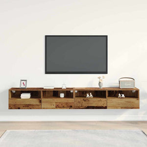 Ντουλάπι Τηλεόρασης Τοίχου 2 pcs Παλιό Ξύλο 100 x 30 x 30 cm - Pakobazaar
