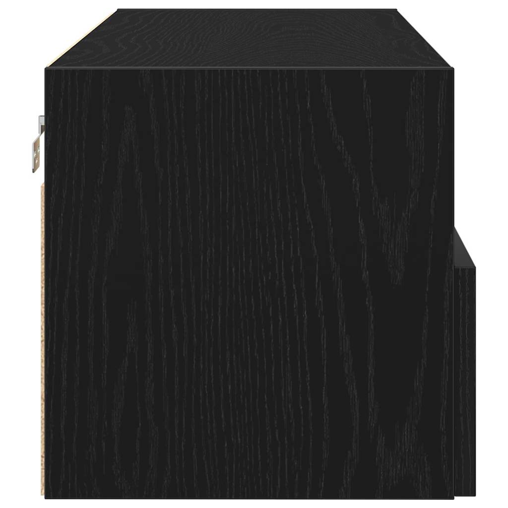 Ντουλάπι Τηλεόρασης Τοίχου 2 pcs Μαύρη δρυς 100 x 30 x 30 cm