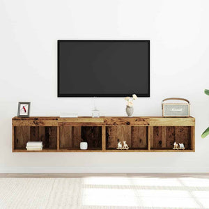 Σετ επίπλου τηλεόρασης με led 2 pcs Παλαιό ξύλο 80 x 30 x 30 εκ - Pakobazaar