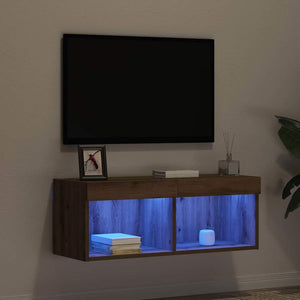 Σετ επίπλου τηλεόρασης με led artisan δρυς 80 x 30 x 30 εκ - Pakobazaar