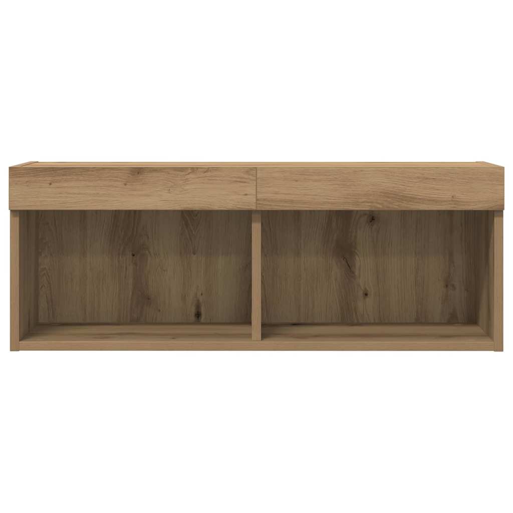 Σετ επίπλου τηλεόρασης με led 2 pcs Artisan Oak 80 x 30 x 30 εκ - Pakobazaar
