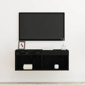 Σετ επίπλου τηλεόρασης με led Μαύρη Οξυά 80 x 30 x 30 εκ - Pakobazaar