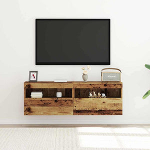 Ντουλάπι Τηλεόρασης Τοίχου 2 pcs Παλαιό ξύλο 60 x 30 x 40 εκ. - Pakobazaar
