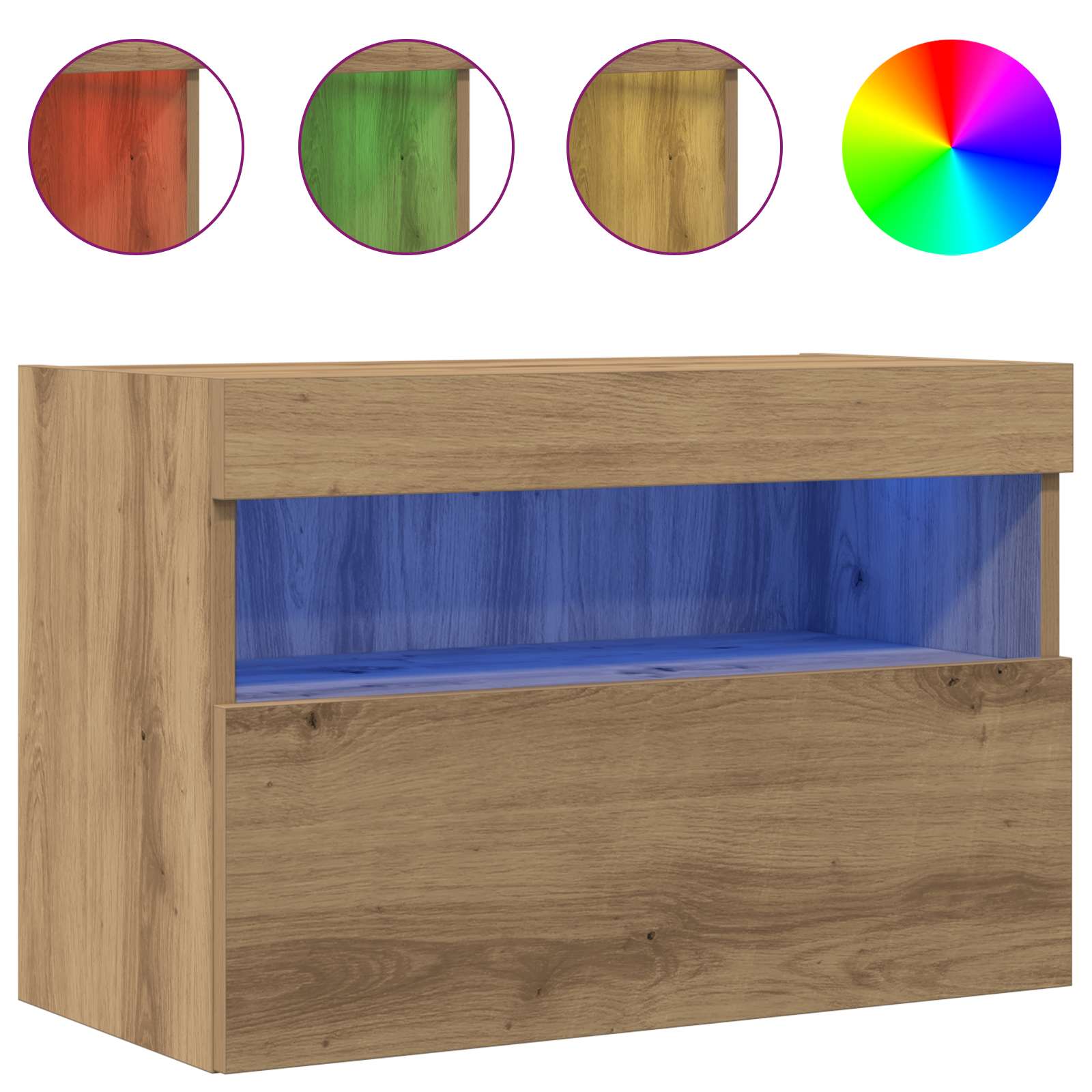 Ντουλάπι Τηλεόρασης Τοίχου artisan δρυς 60 x 30 x 40 εκ. - Pakobazaar