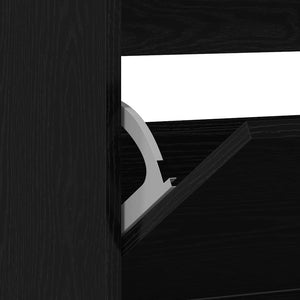 Ντουλάπα Παπουτσιών με ράφι Μαύρη Οξυά 80 x 21 x 87,5 cm - Pakobazaar