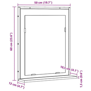 Καθρέφτης Μαύρη δρυς 50 x 12 x 60 εκ