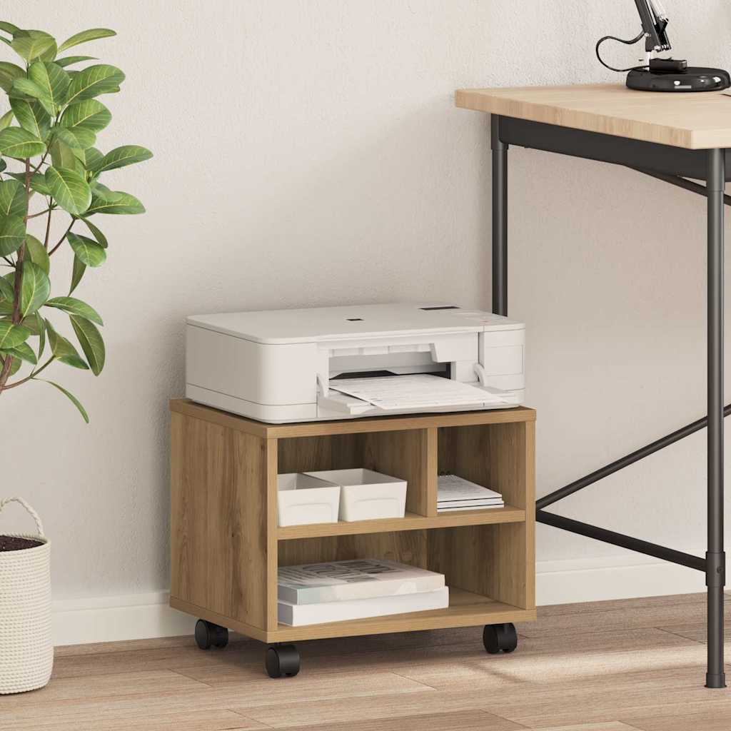 Σταντ Εκτυπωτή με αποθήκευση Artisan Oak 41 x 32 x 34,5 εκ. - Pakobazaar