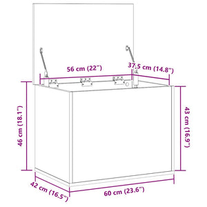 Κουτί αποθήκευσης Παλαιό ξύλο 60 x 42 x 46 cm