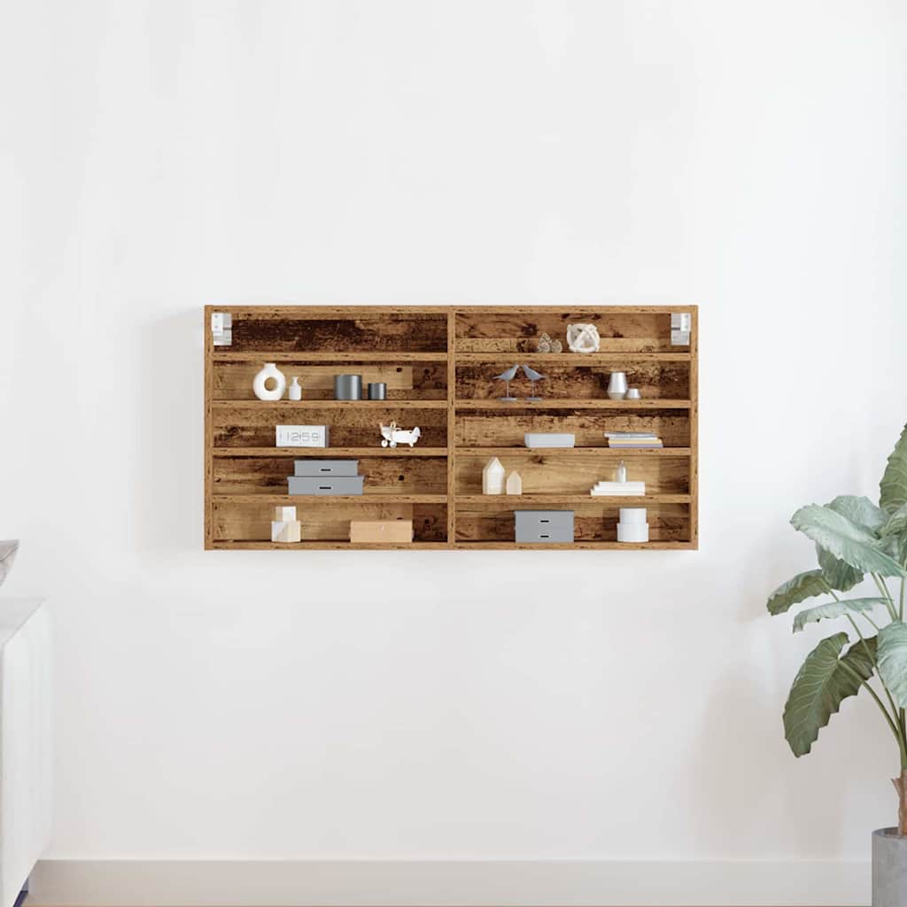 Βιτρίνα με ράφι Παλιό Ξύλο 100 x 8,5 x 50 cm Επεξεργασμένο ξύλο