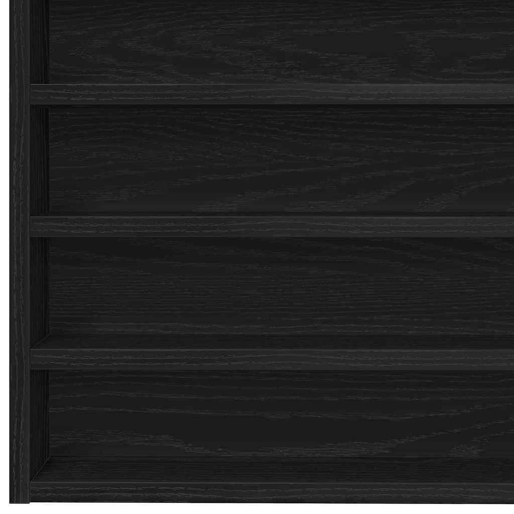 Βιτρίνα με ράφι Μαύρη Οξυά 100 x 8,5 x 50 cm Επεξεργασμένο ξύλο
