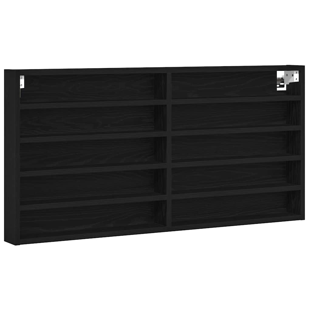 Βιτρίνα με ράφι Μαύρη Οξυά 100 x 8,5 x 50 cm Επεξεργασμένο ξύλο