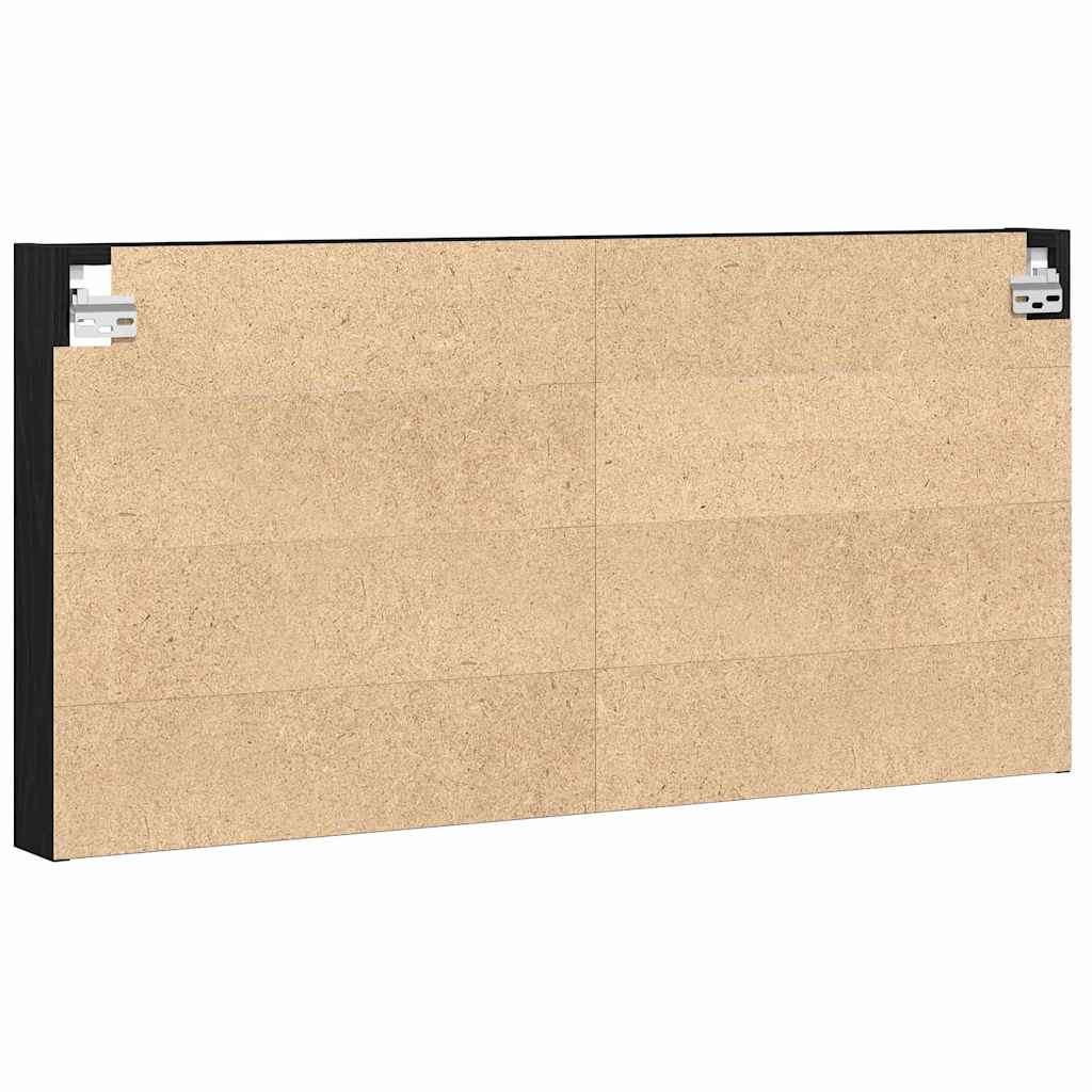 Βιτρίνα με ράφι Μαύρη Οξυά 100 x 8,5 x 50 cm Επεξεργασμένο ξύλο