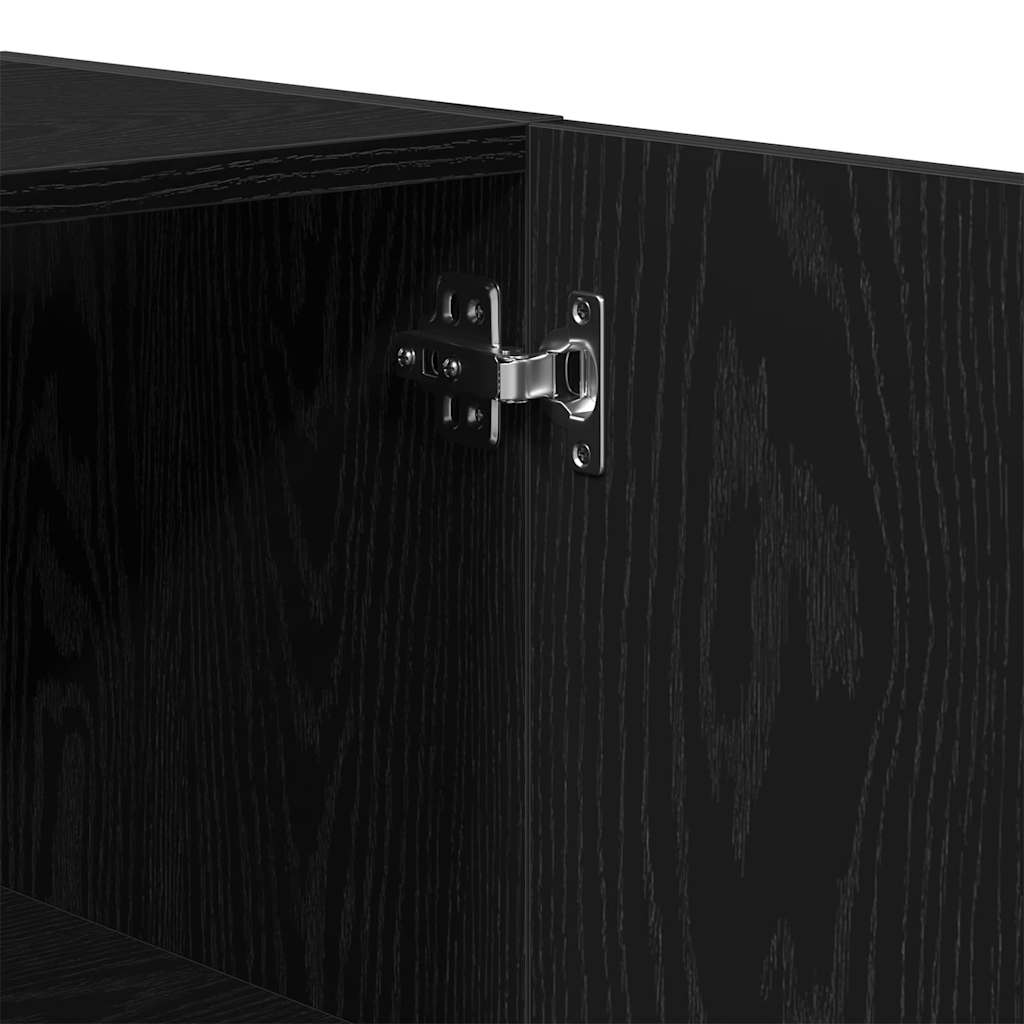 Ντουλάπα Τοίχου Επιτοίχιο Μαύρη Οξυά 60 x 31,5 x 60 εκ. - Pakobazaar