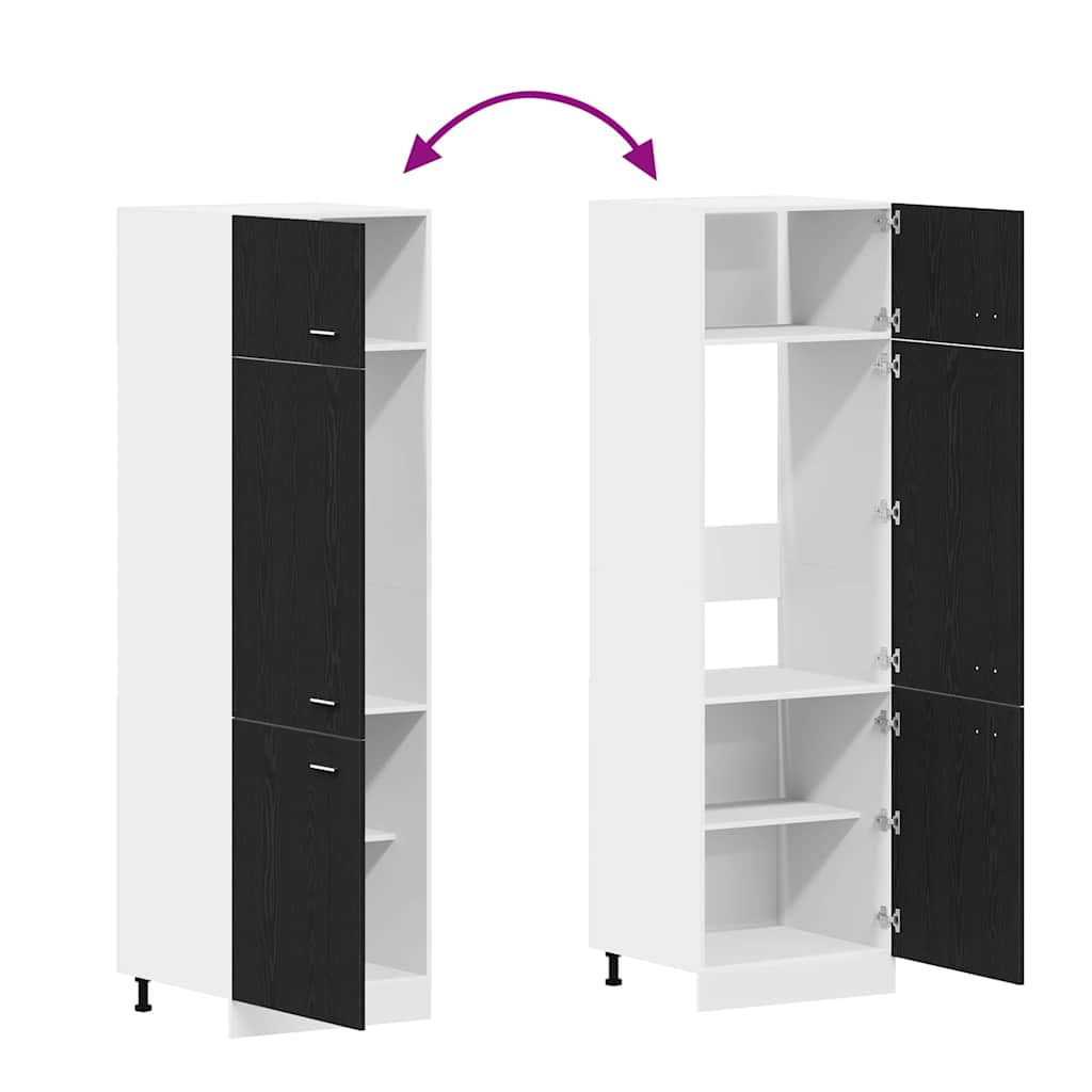 Κρεμαστό ντουλάπι με ράφι Lyon Μαύρη Οξυά 60 x 31 x 207 εκ - Pakobazaar