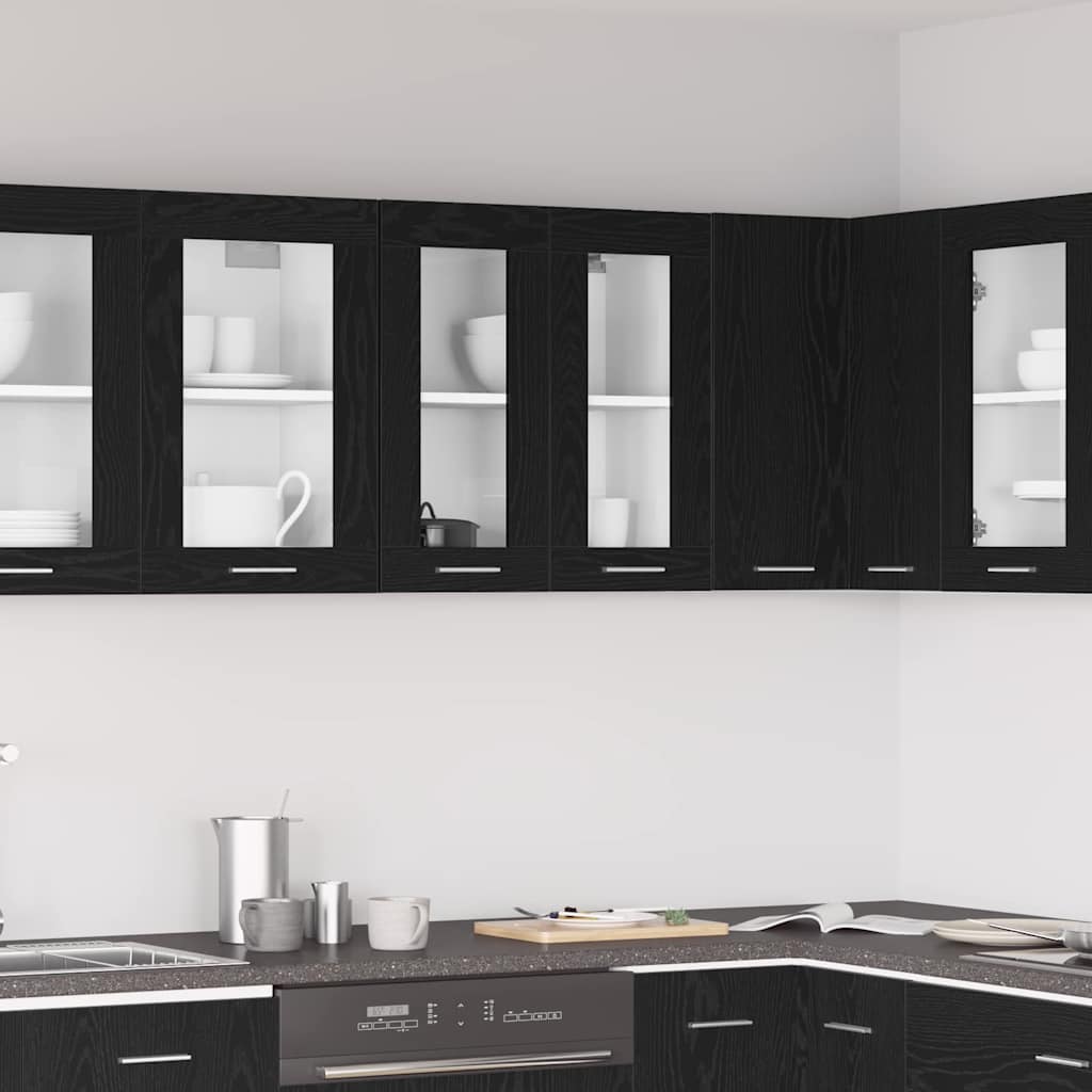 Κρεμαστό ντουλάπι με ράφι Επιτοίχιο Μαύρη Οξυά 60 x 31 x 60 εκ.