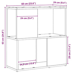 Σετ επίπλου τηλεόρασης Μαύρο 60 x 24 x 63 cm Επεξεργασμένο ξύλο - Pakobazaar