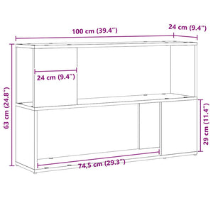 Σετ επίπλου τηλεόρασης 100 x 24 x 63 cm Μαύρο