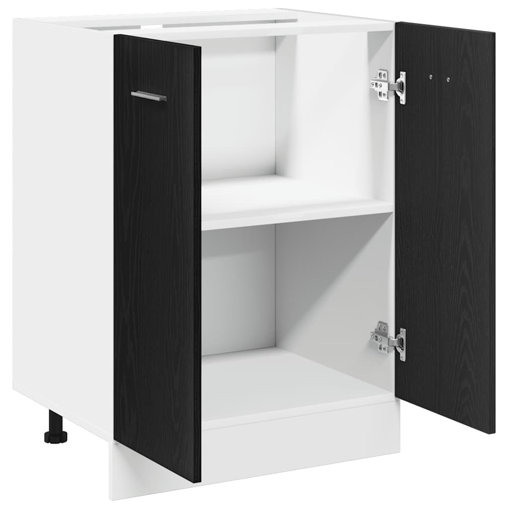 Κάτω Ντουλάπι Μαύρη Δρυς 60x46x81,5 εκ. Ξυλοκατασκευασμένο - Pakobazaar