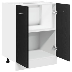 Κάτω Ντουλάπι Μαύρη Δρυς 60x46x81,5 εκ. Ξυλοκατασκευασμένο - Pakobazaar