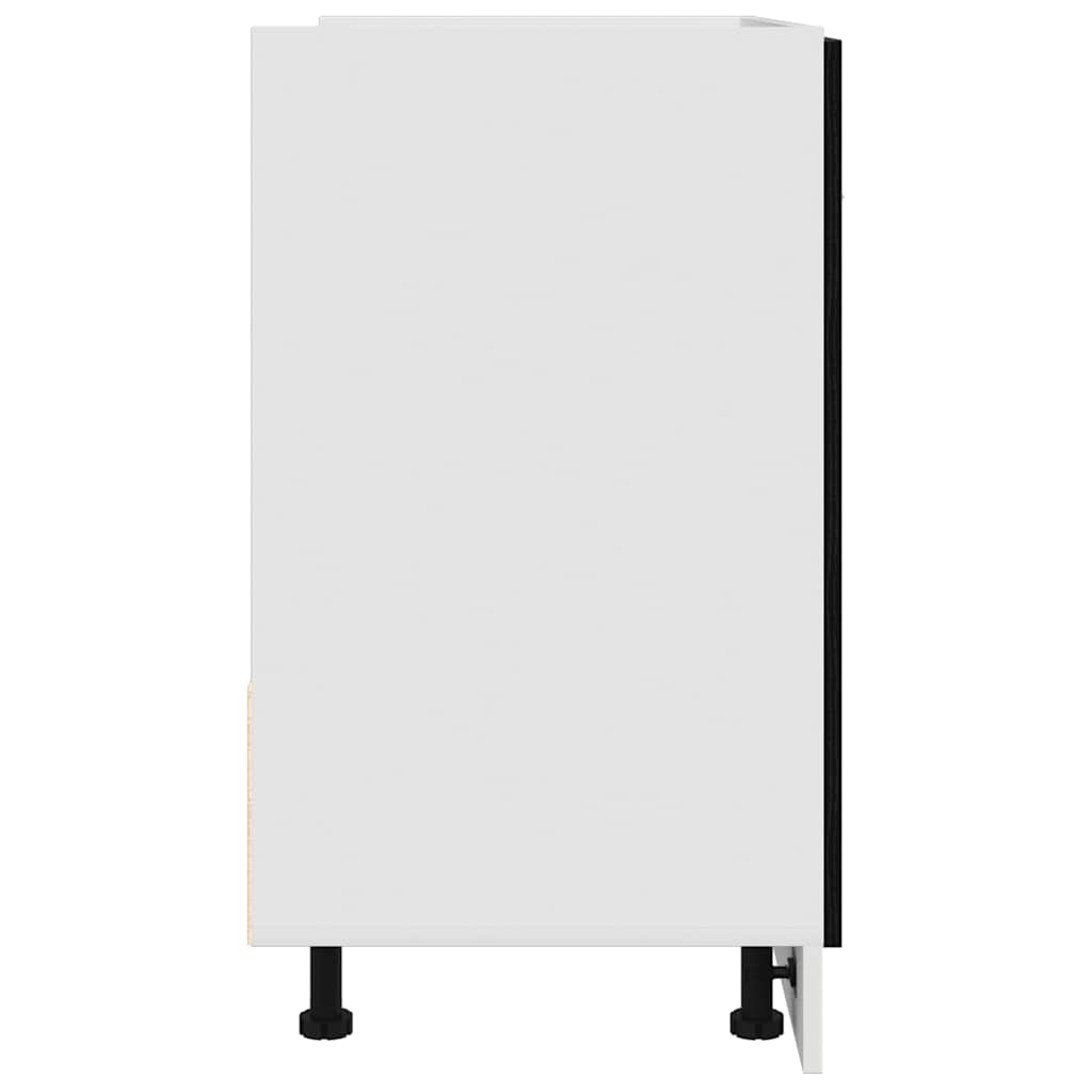 Ντουλάπι Κάτω Νεροχύτη Μαύρη Δρυς 80x46x81,5 εκ. Συνθετικό Ξύλο