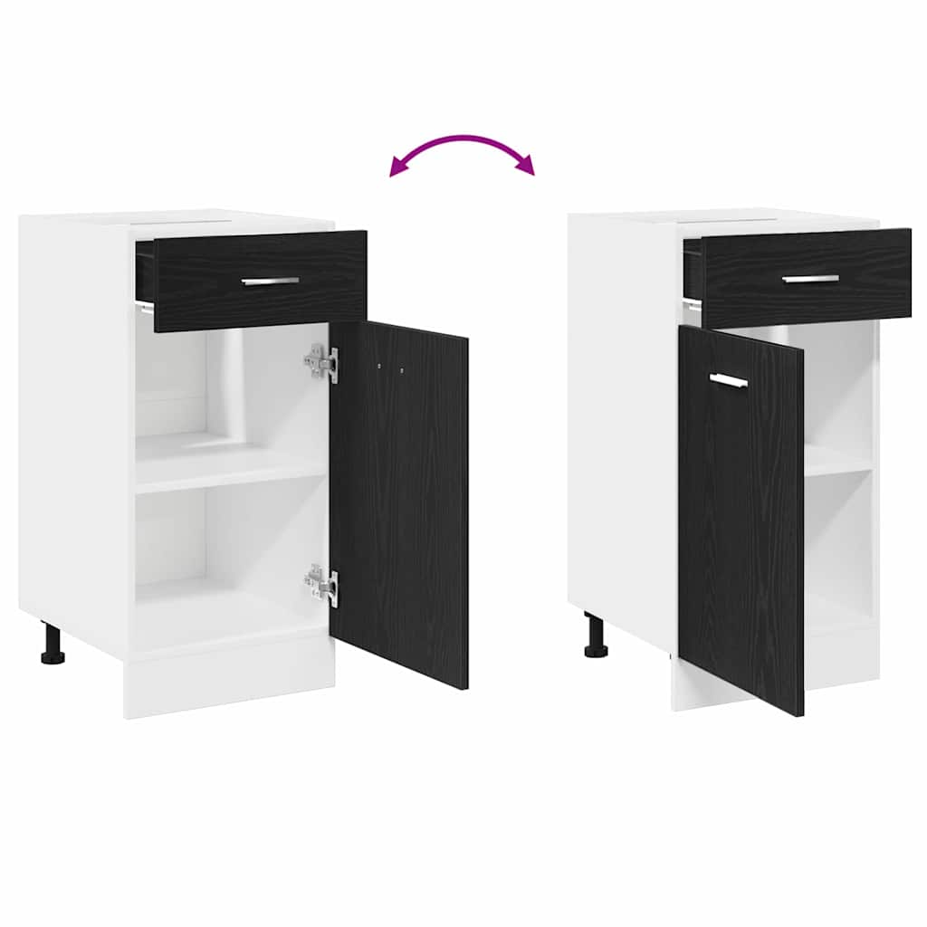 Κρεμαστό ντουλάπι με συρτάρι Μαύρη Οξυά 40 x 46 x 81,5 εκ - Pakobazaar