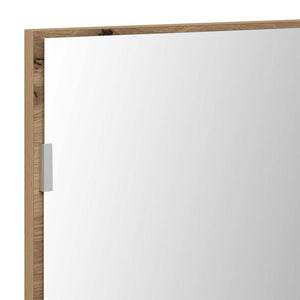 Καθρέφτης με φώτα λωρίδας LED artisan δρυς 80 x 37 εκ. - Pakobazaar