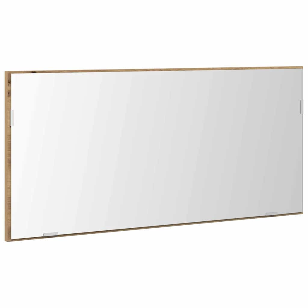 Καθρέφτης με φώτα λωρίδας LED artisan δρυς 80 x 37 εκ. - Pakobazaar
