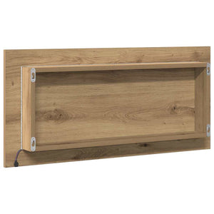 Καθρέφτης με φώτα λωρίδας LED artisan δρυς 80 x 37 εκ. - Pakobazaar