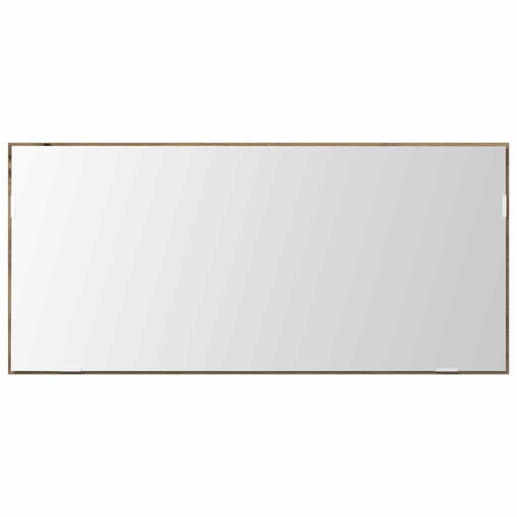 Καθρέφτης με φώτα λωρίδας LED artisan δρυς 80 x 37 εκ. - Pakobazaar