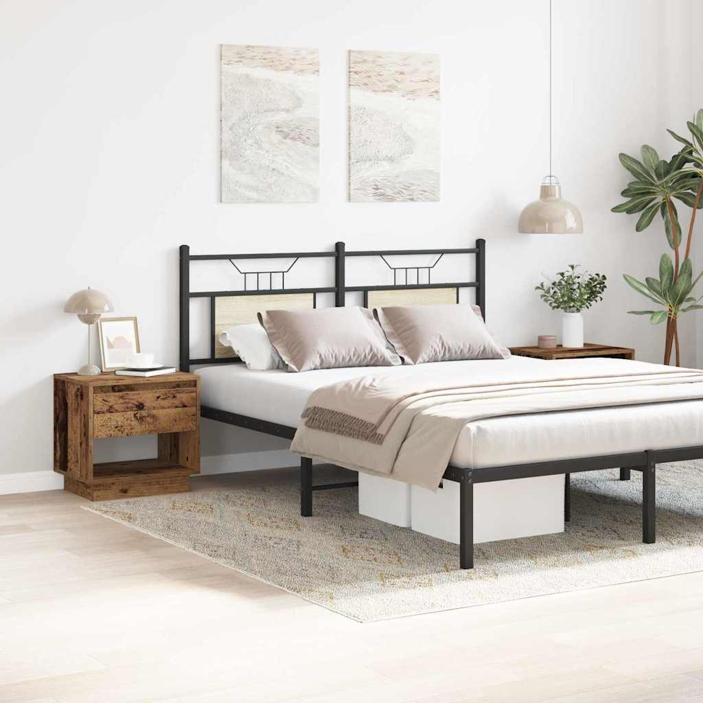 Κομοδίνο 2 pcs Παλιό ξύλο 45 x 34 x 44 εκ Επεξεργασμένο ξύλο