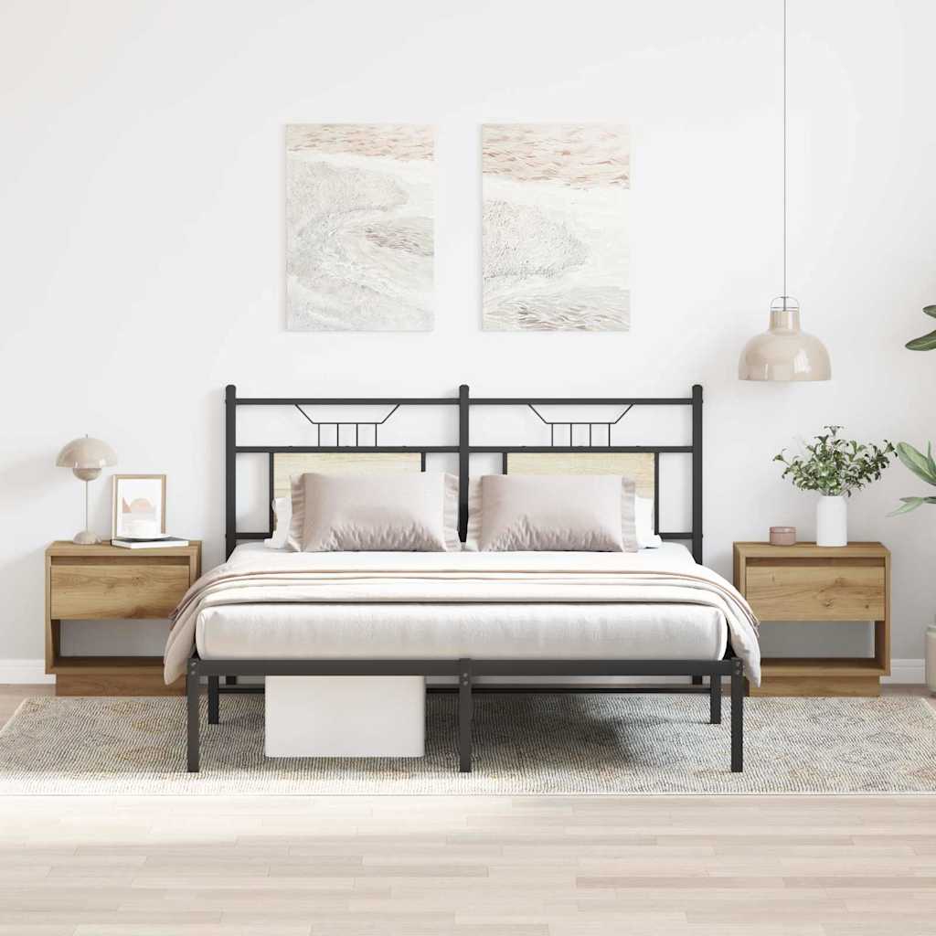 Κομοδίνο 2 pcs Artisan Oak 45 x 34 x 44 εκ Επεξεργασμένο ξύλο - Pakobazaar