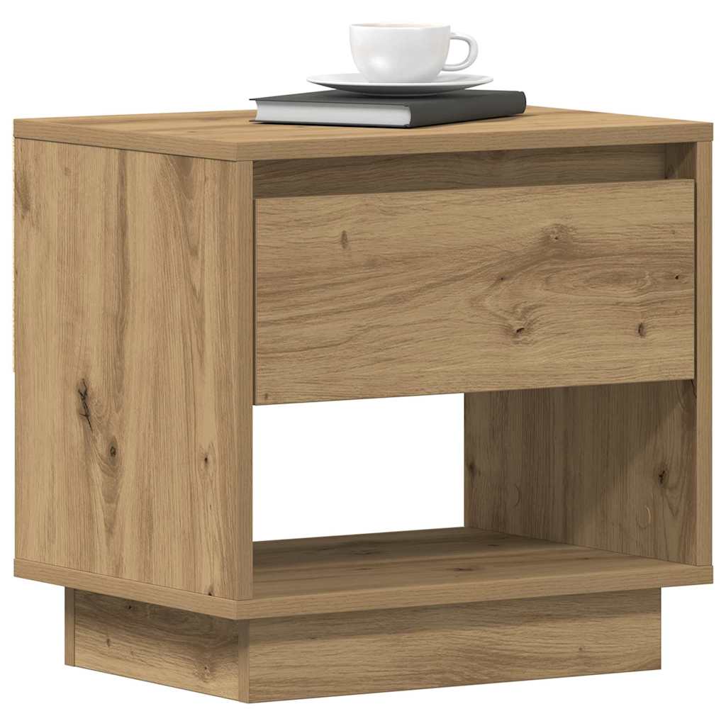 Κομοδίνο 2 pcs Artisan Oak 45 x 34 x 44 εκ Επεξεργασμένο ξύλο - Pakobazaar