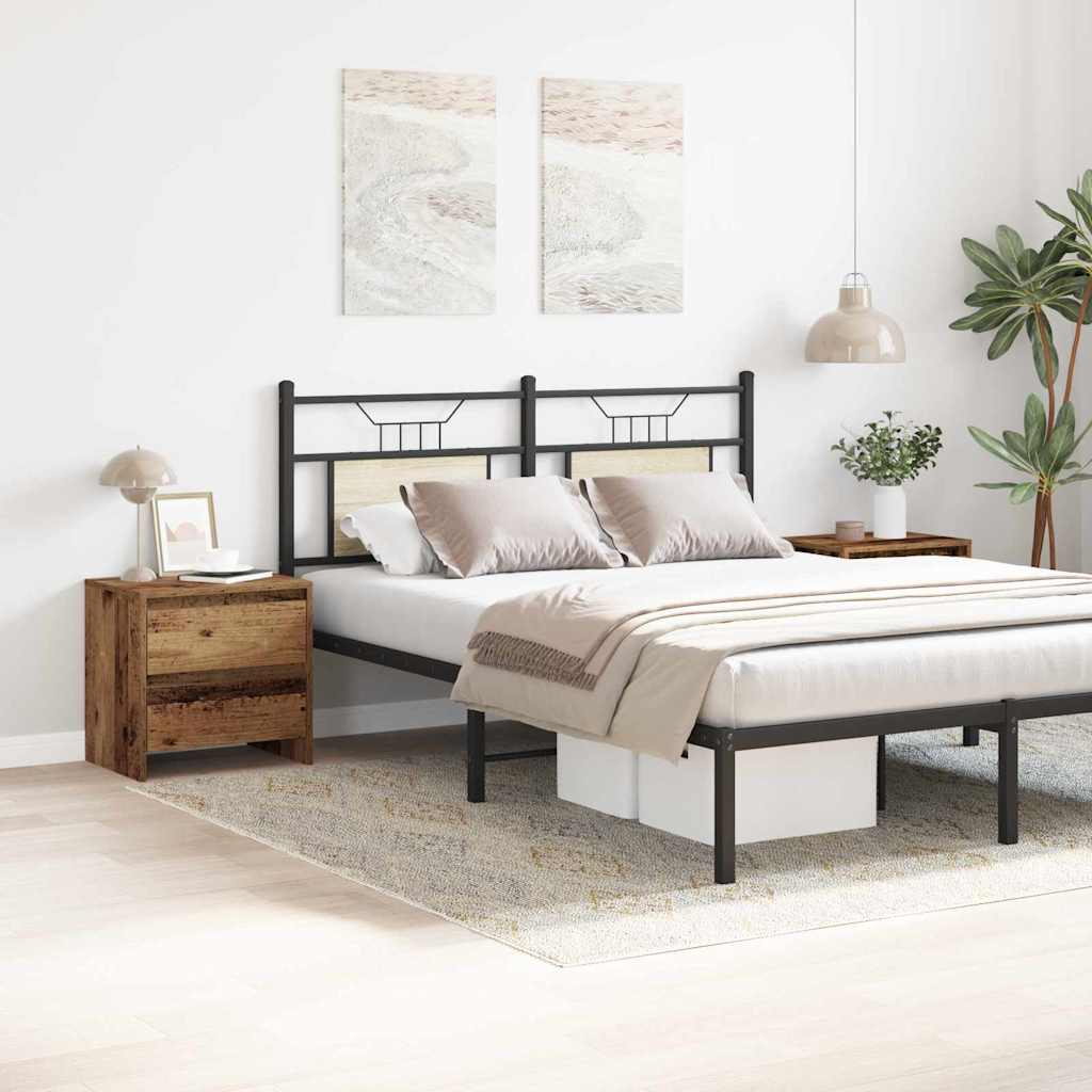 Κομοδίνο 2 pcs Παλιό ξύλο 45 x 34 x 44,5 εκ Επεξεργασμένο ξύλο