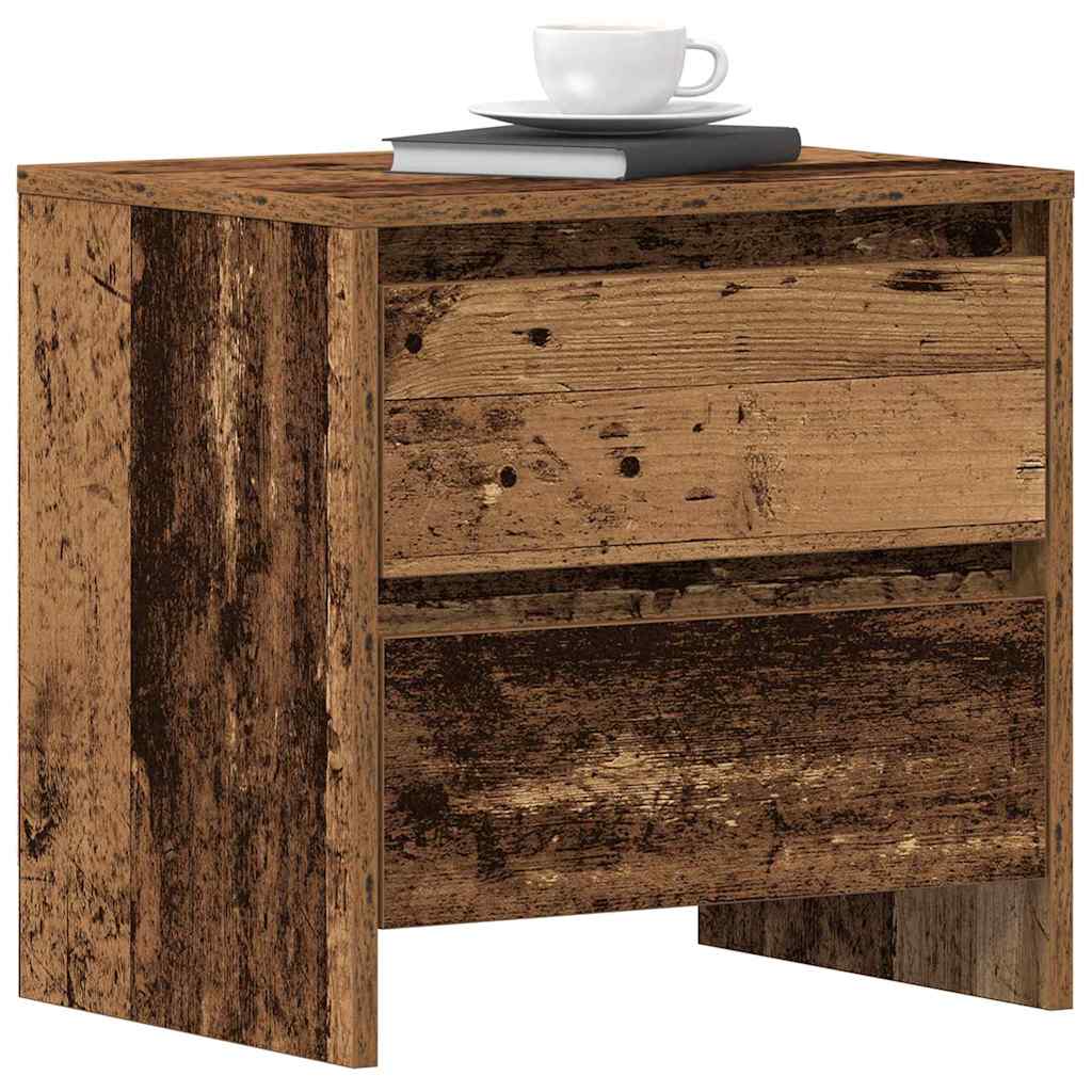 Κομοδίνο 2 pcs Παλιό ξύλο 45 x 34 x 44,5 εκ Επεξεργασμένο ξύλο