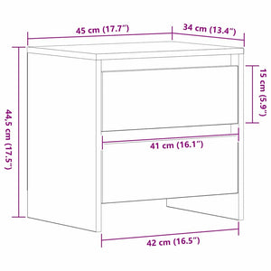 Κομοδίνο Artisan Oak 45 x 34 x 44,5 εκ Επεξεργασμένο Ξύλο