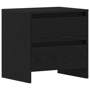 Κομοδίνο 2 pcs Μαύρη Οξυά 45 x 34 x 44,5 εκ Επεξεργασμένο ξύλο - Pakobazaar