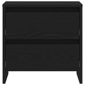Κομοδίνο 2 pcs Μαύρη Οξυά 45 x 34 x 44,5 εκ Επεξεργασμένο ξύλο - Pakobazaar