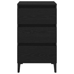 Κομοδίνο Μαύρη Οξυά 45 x 35 x 44 εκ. Επεξεργασμένο Ξύλο