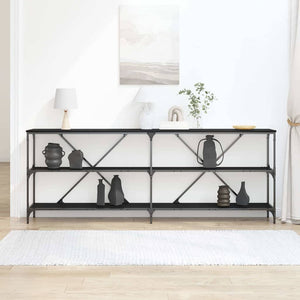 Τραπέζι κονσόλας Μαύρη Οξυά 200 x 30 x 75 εκ.